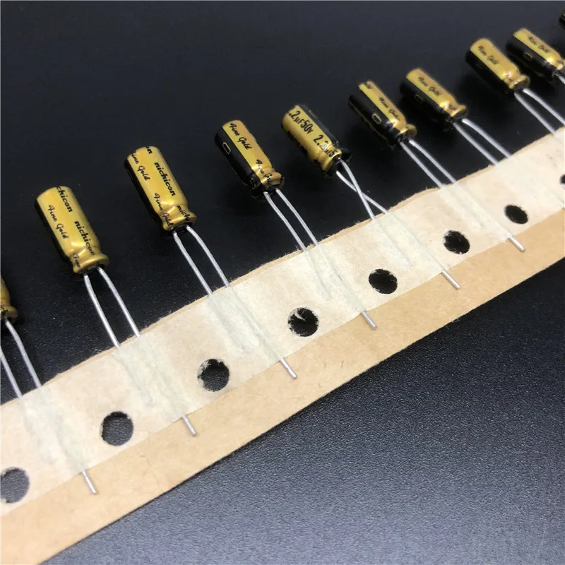 10Pcs/50Pcs 2.2uF 50V NICHICON FG Fine Gold 5x11mm 50V2.2uF Top Grade Audio Capacitor | Электронные компоненты и