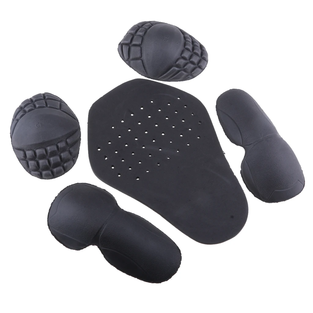 

5 Pcs Motorcycle Removable Riding Shoulder Elbow Back Protector Pads Set Built-in Motorcycle Racing Guard Motorcycle Accessories
