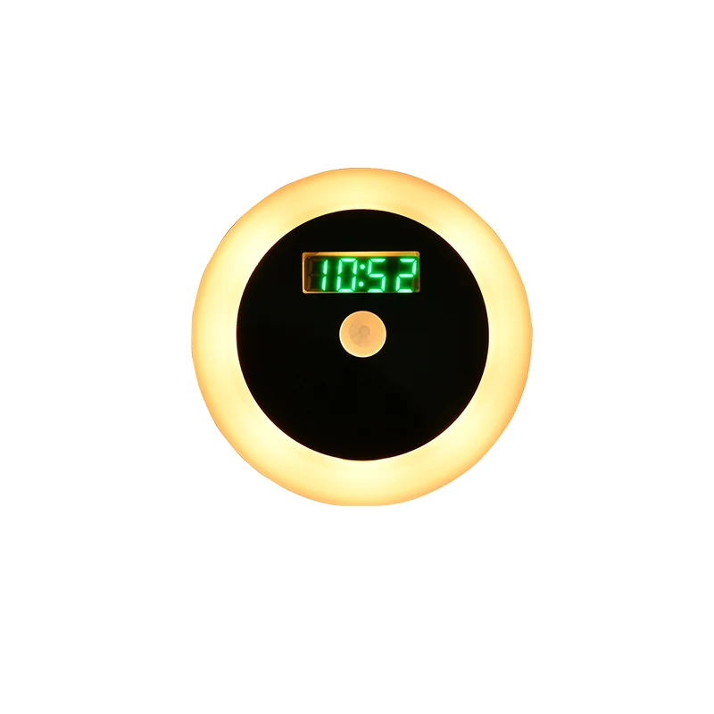 

Creative Clock Human Body Induction Night Light 360 Rotating Magnetic Suction Base Battery LED Energy Saving Induction Lamp