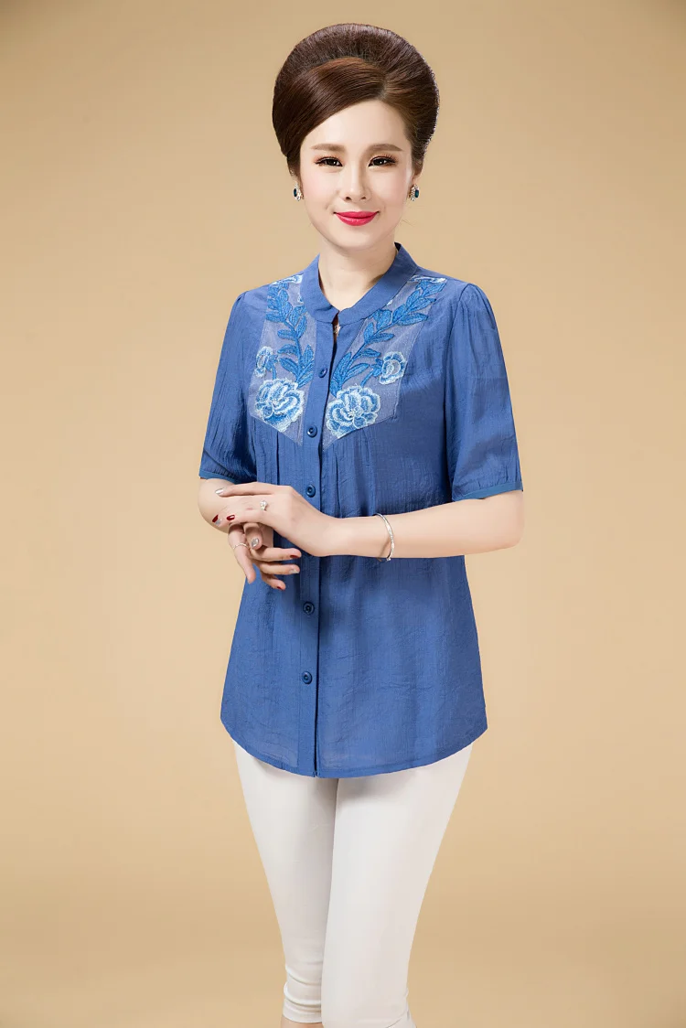 Женские топы и блузки с вышивкой летняя футболка/Топ для женщин футболки размера