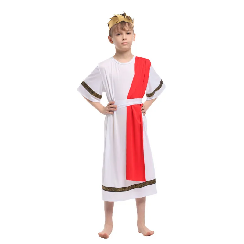 M-XL костюмы древнегреческого короля на Хэллоуин для мальчиков детей карнавальный