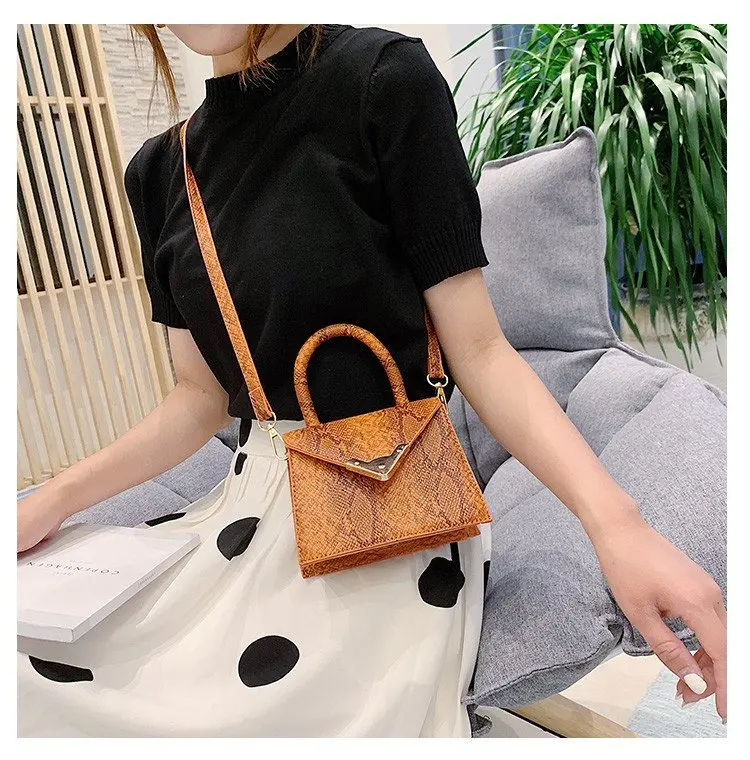 TekiEssica золотой замок Крокодил Аллигатор кожа Змеиный мини-сумки дамские сумки