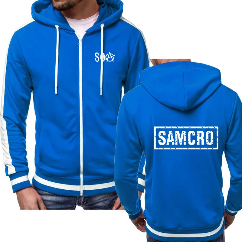 

Men Sportswear Zipper Hoodies SOA Sons of anarchy the child SAMCRO Male Fashion Casual Sweatshirt Fleece Hip Hop Warm Jacket