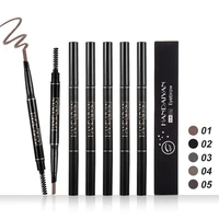 fine triangle eyebrow pencil long lasting waterproof natural double head eyebrow pen exquisite eye makeup tools 5colors