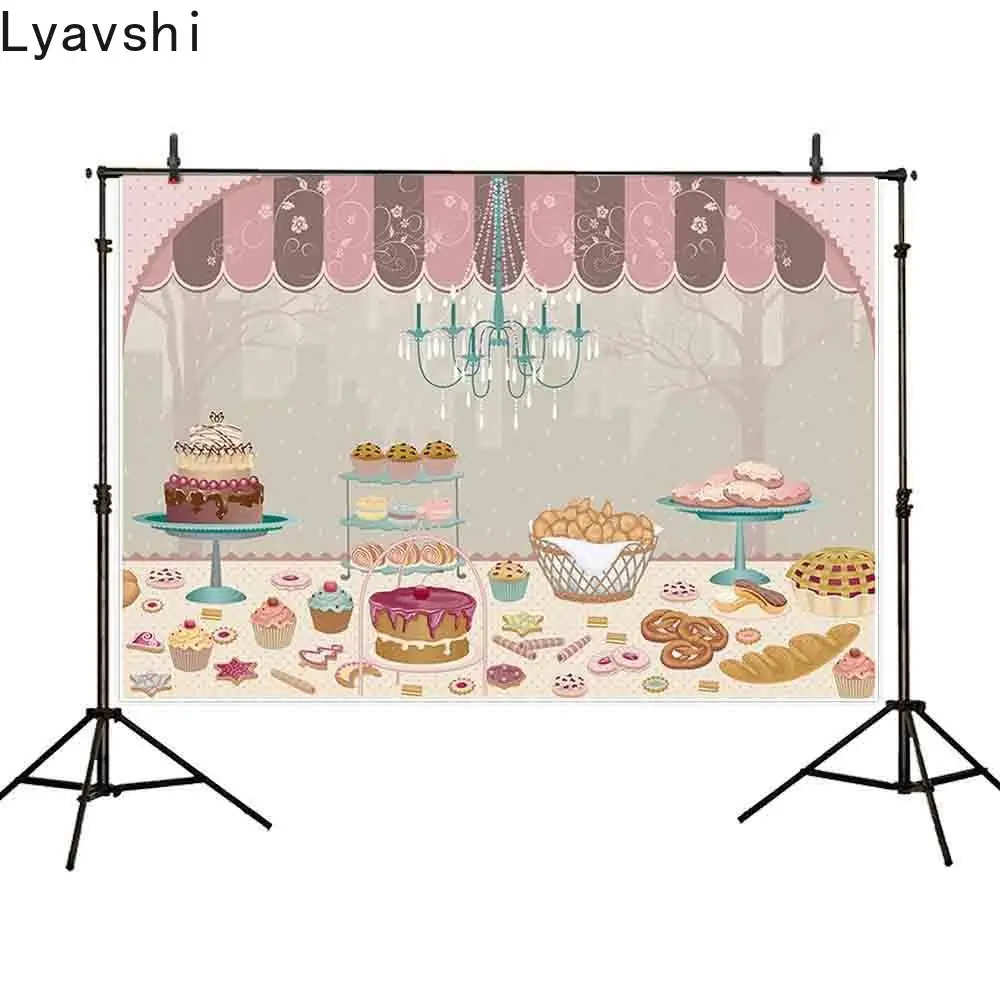 

Фоны Lyavshi для студийной фотосъемки, десертный стол, торты, конфеты, бар, декор для вечеринки, профессиональный фон для фотосъемки