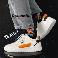 the spring of 2021 the new sneakers leather breathable flat leisure kinematics male shoes wind tide small white male