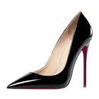 Туфли женские из натуральной кожи, пикантные туфли-лодочки с красной подошвой, модные вечерние туфли на высоком каблуке-шпильке, цвет черныйтелесный