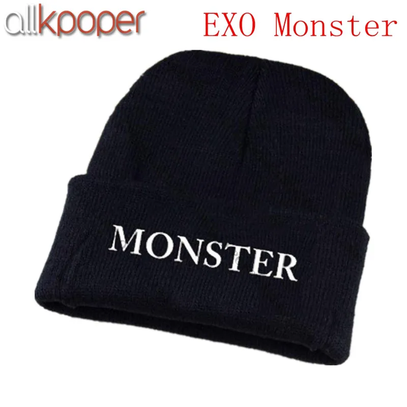 Allkpoper KPOP EXO Beanie шапки зимние теплые трикотажные хип хоп шляпа взрослые мужские