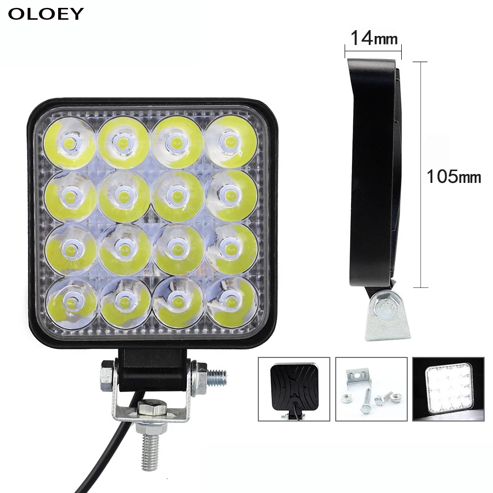 Светодиодный рабочий Точечный светильник 12 В светодиодный 4*48 Вт панель для