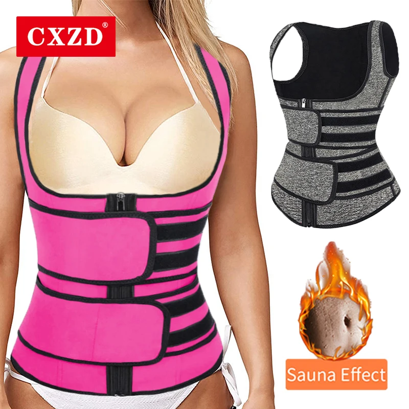 

CXZD женский тренировочный жилет для сауны и талии, корсет для похудения, шейпер для похудения, компрессионный корсет для живота, топы, новинк...