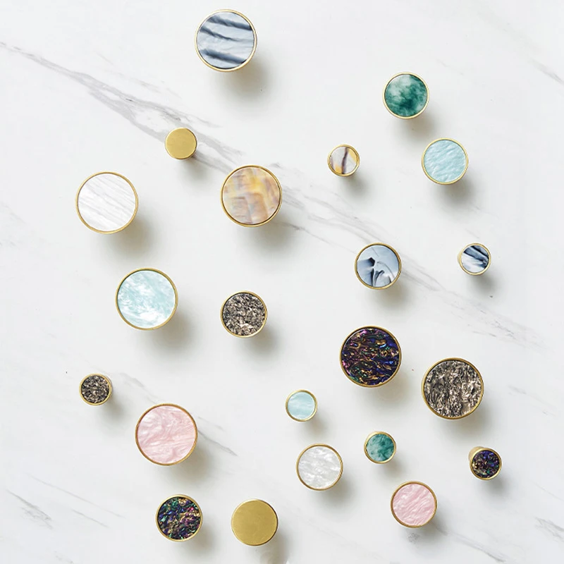 

Крючки с мраморным узором, круглые золотые настенные крючки, дверные ручки и ручка для ванной, кухни, мебельные ручки