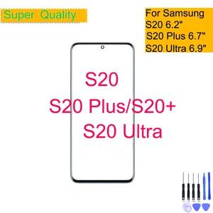 Для Samsung Galaxy S20 G980 G980F стекло S20 Plus G985 G985F S20 ультра сенсорный экран панель передняя внешняя ЖК-стекло Замена объектива