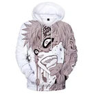 Толстовка с капюшоном для мужчин и женщин, аниме Gaara Akat suki Sasuke Ka ka shi, 3D принт, Повседневный пуловер в стиле хип-хоп, Свитшот унисекс в стиле Харадзюку