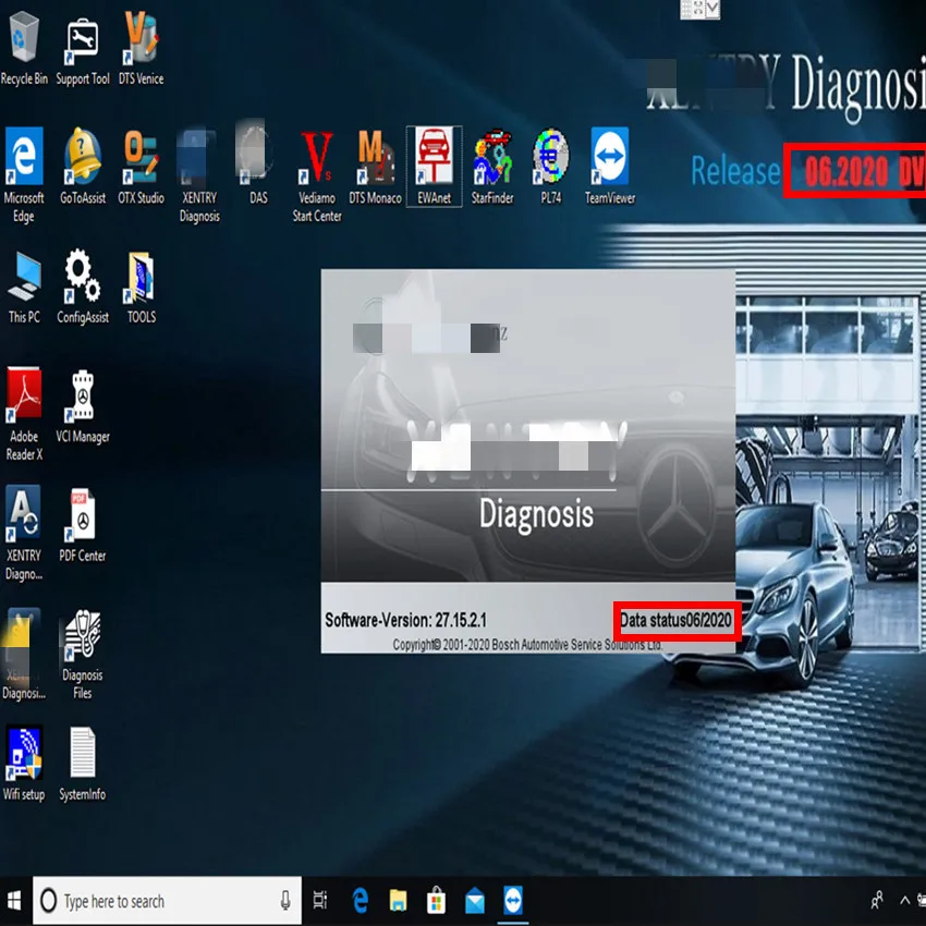 Автомобильное диагностическое программное обеспечение 512G SSD для сканера OBD2 MB Star