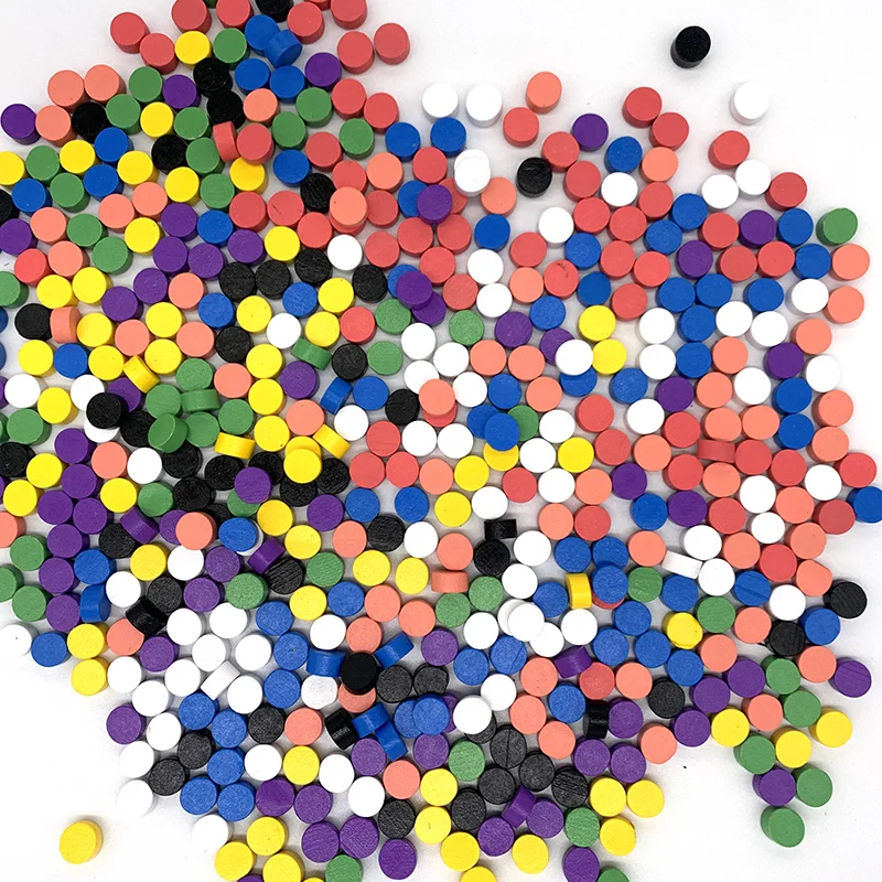 100 шт 8 цветов деревянные игровые красочные шахматы для игр аксессуары 10*5