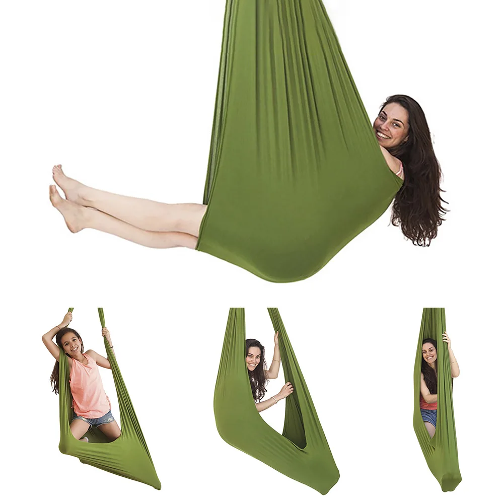 

With Special Needs Aspergers ADHD For Autism Indoor Therapy Swing Kids Children Cuddle Hammock Snuggle Home Easy Install Elastic