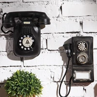 retro phone wall decorations creative vintage wall pendant classic look dial pay phone model booth home bar restaurant