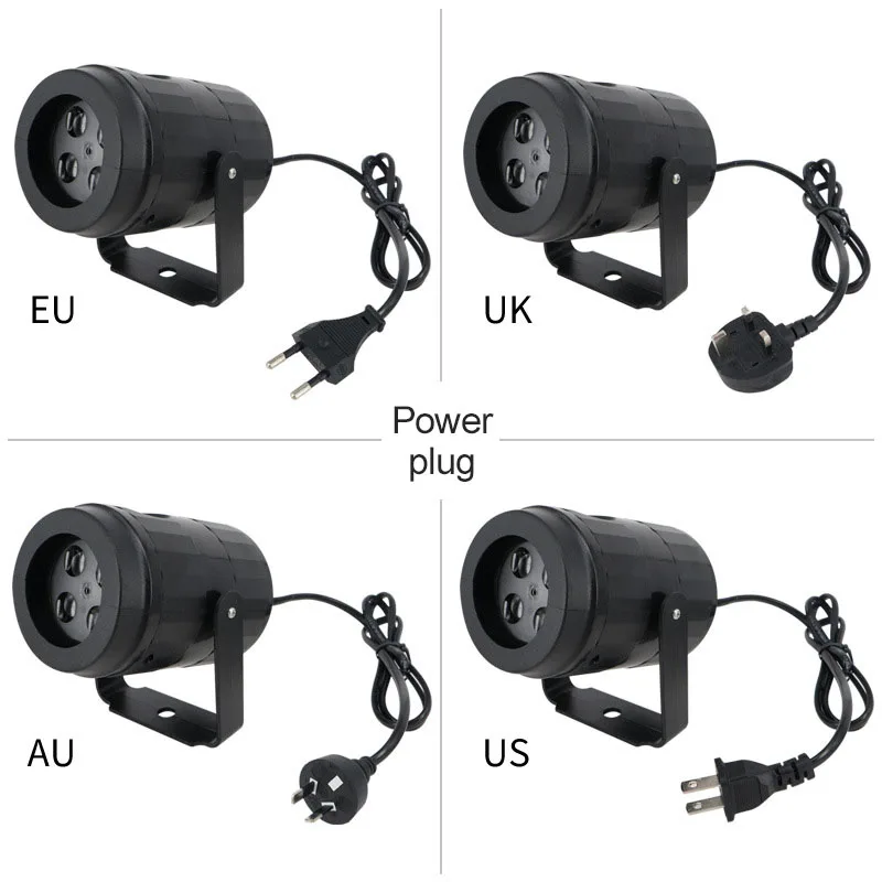 

4W LED Christmas Projection Light 16Pictures Super Bright Pattern Rotatable Projector Colorful Wedding KTV Bar Stage Lighting