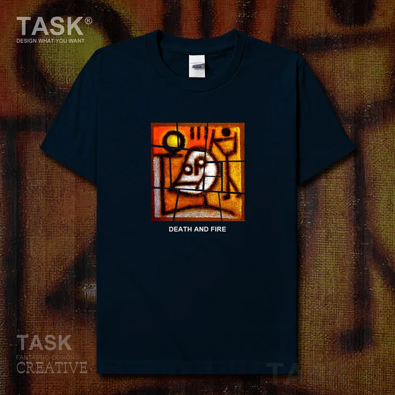 

Всемирно известная серия картин футболка Кле Новая Художественная живопись смерти и огня короткий рукав одежда хлопок Лето Харадзюку улич...