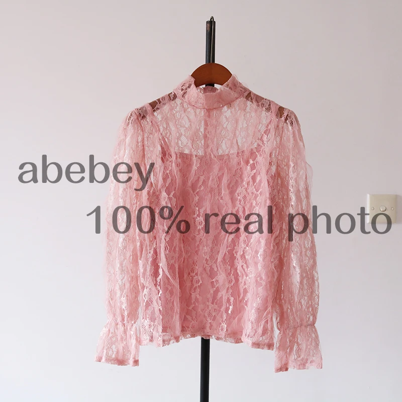 Женские кружевные блузки с цветочным принтом белые топы в стиле бохо длинным