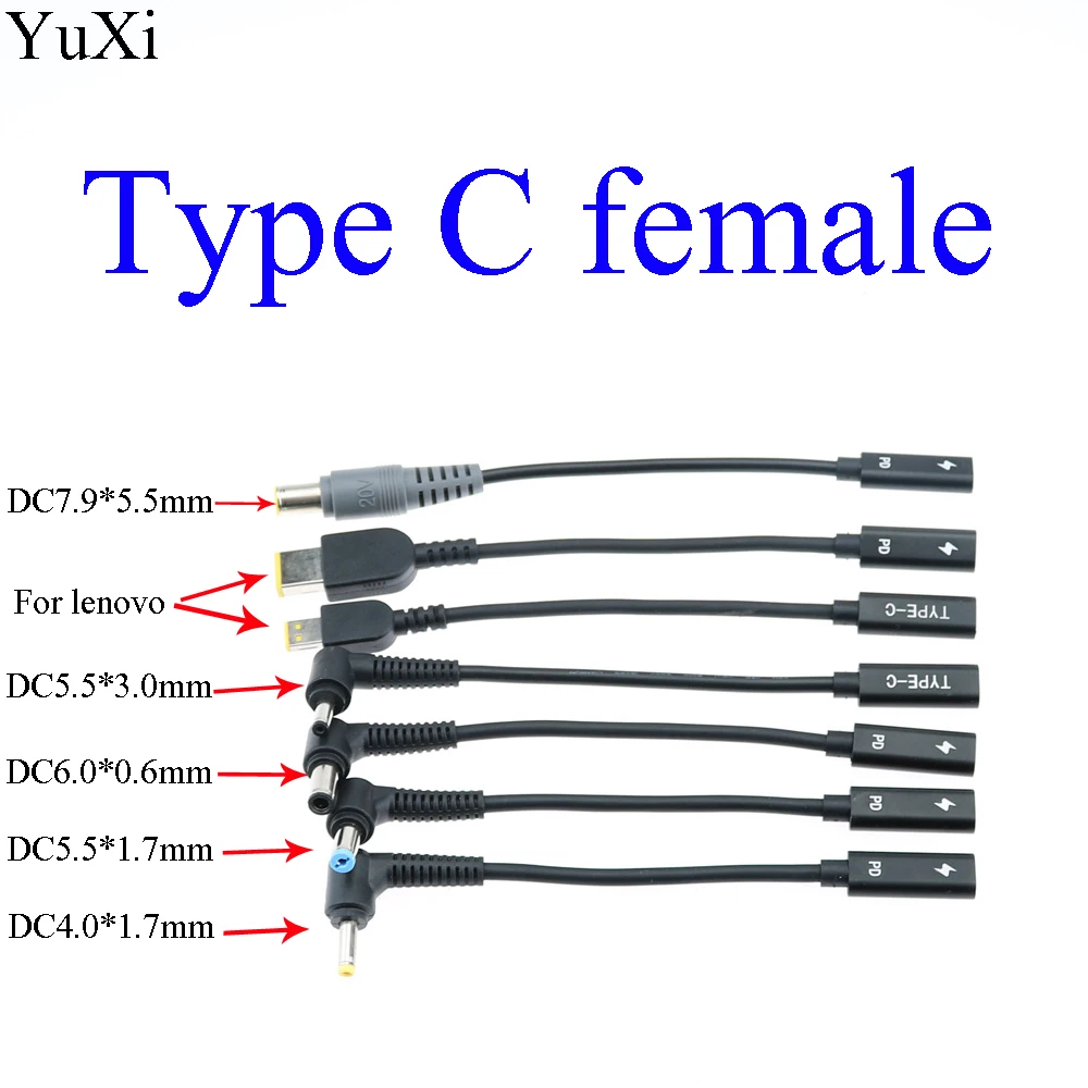 Зарядное устройство USB 3 1 типа C для ноутбука адаптер питания конвертер Тип мама 4