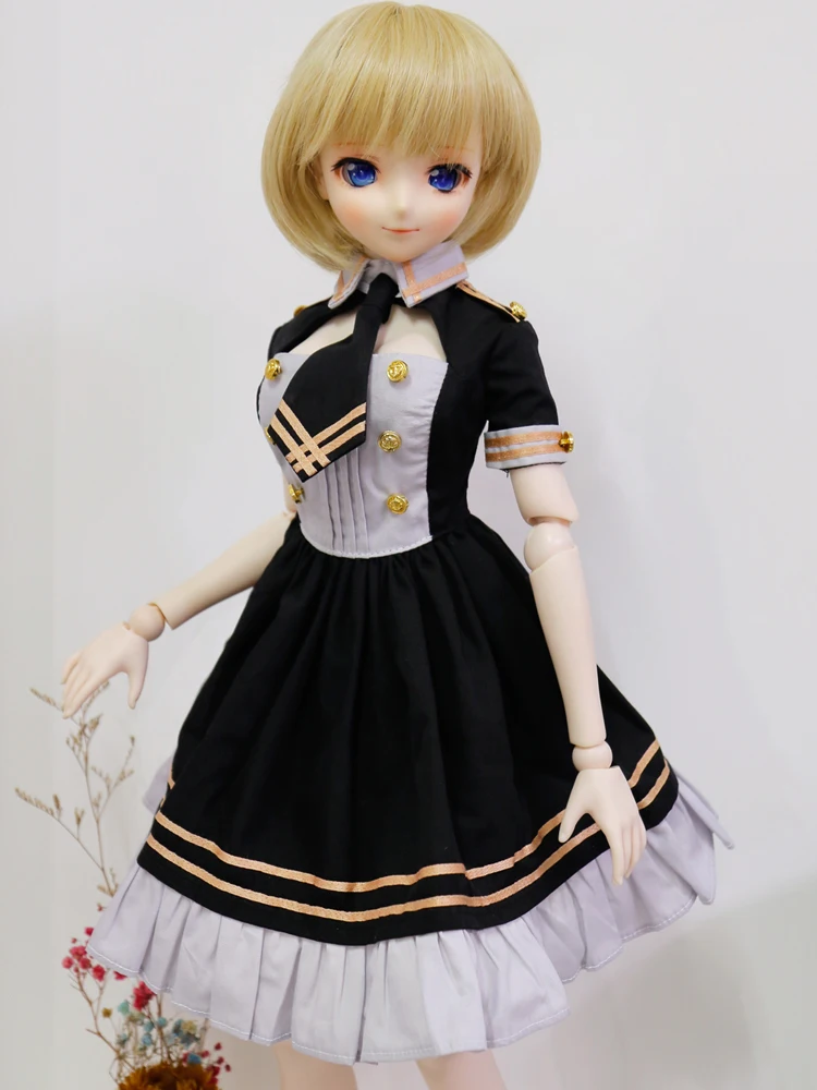 BJD Кукла Одежда черные матросские униформы красивое платье с галстуком бабочкой
