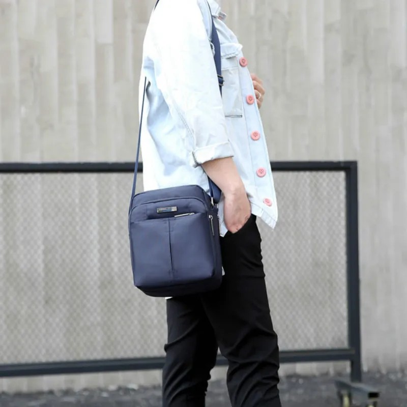 

Business Travel Bag Men Oxford Multifunctional Black Shoulder Crossbody Bag Small Fashion Messenger Side Tas Pria Bags AE50MB