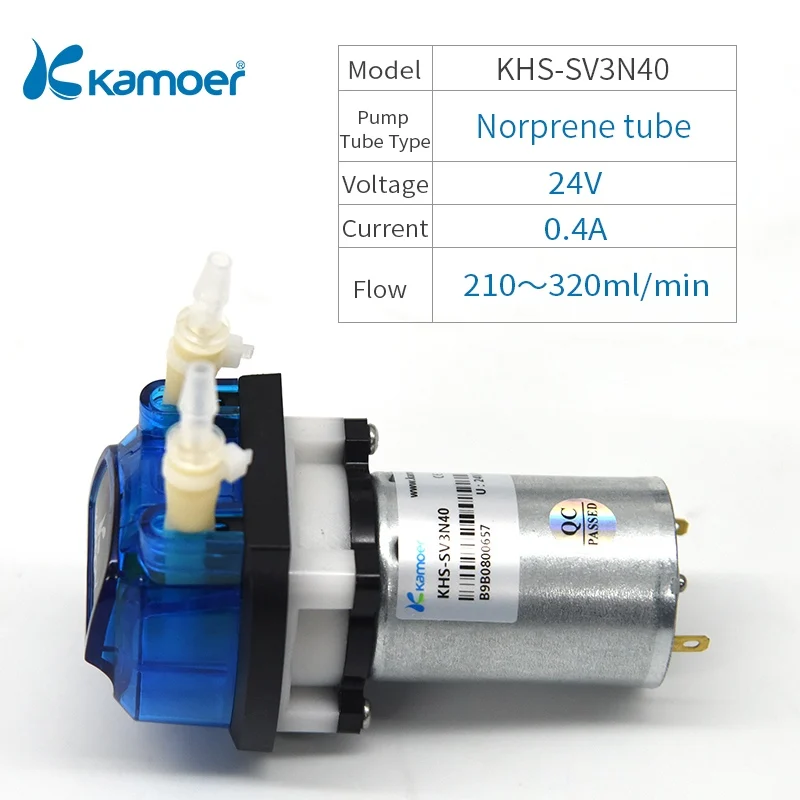 Kamoer ХС 12 V/24 V мини перистальтический насос водяной насос с двигателем постоянного тока для бытовой электрический - Напряжение: KHS-SV3N40-1