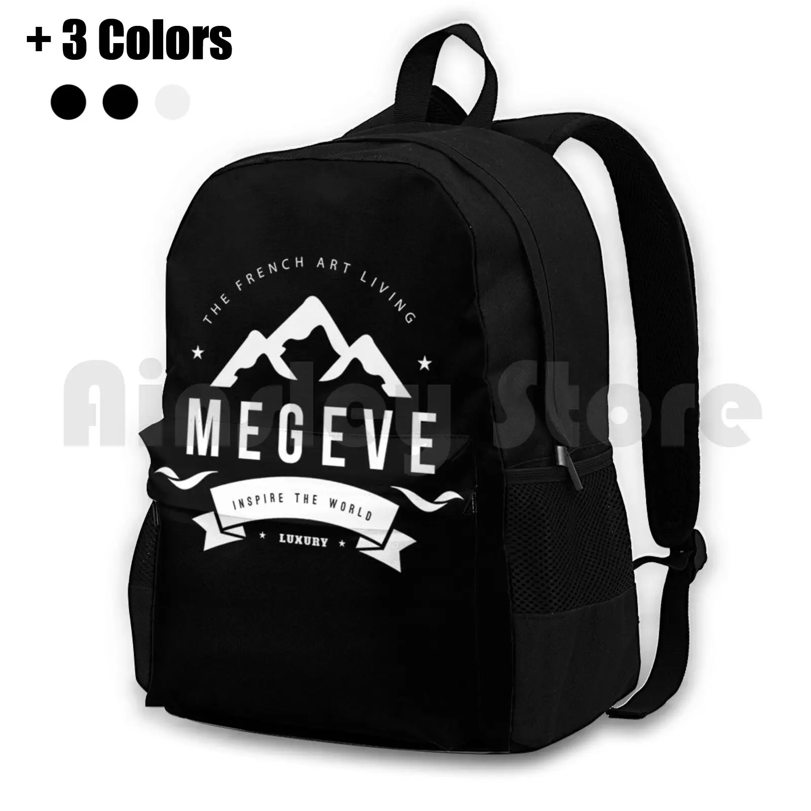 

Megeve Outdoor Hiking Backpack Waterproof Camping Travel Skiing Text French Cross Country France Ideas For Lifestyle Ski Resort