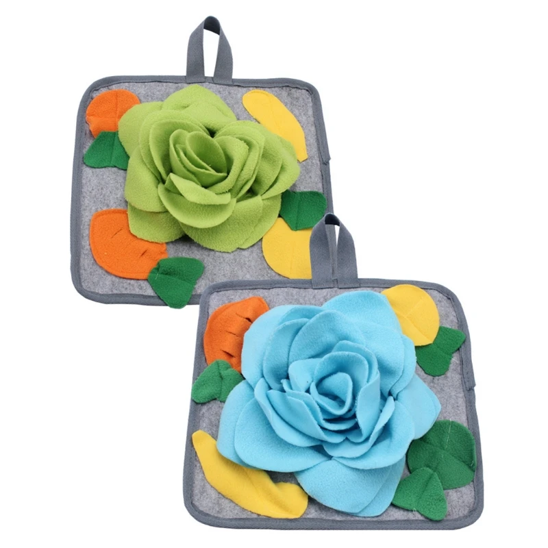 

Snuffle Pad Puppy Training Pads Dog Feeding Mat Blanket Non Slip Rabbit Activity Mat for Foraging Skill Stress Release