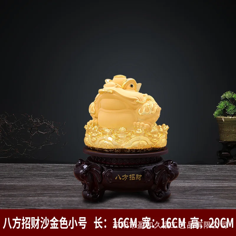 

Bafang Zhaocai electroplated sand Golden Toad ornament resin handicraft rotatable office home decoration