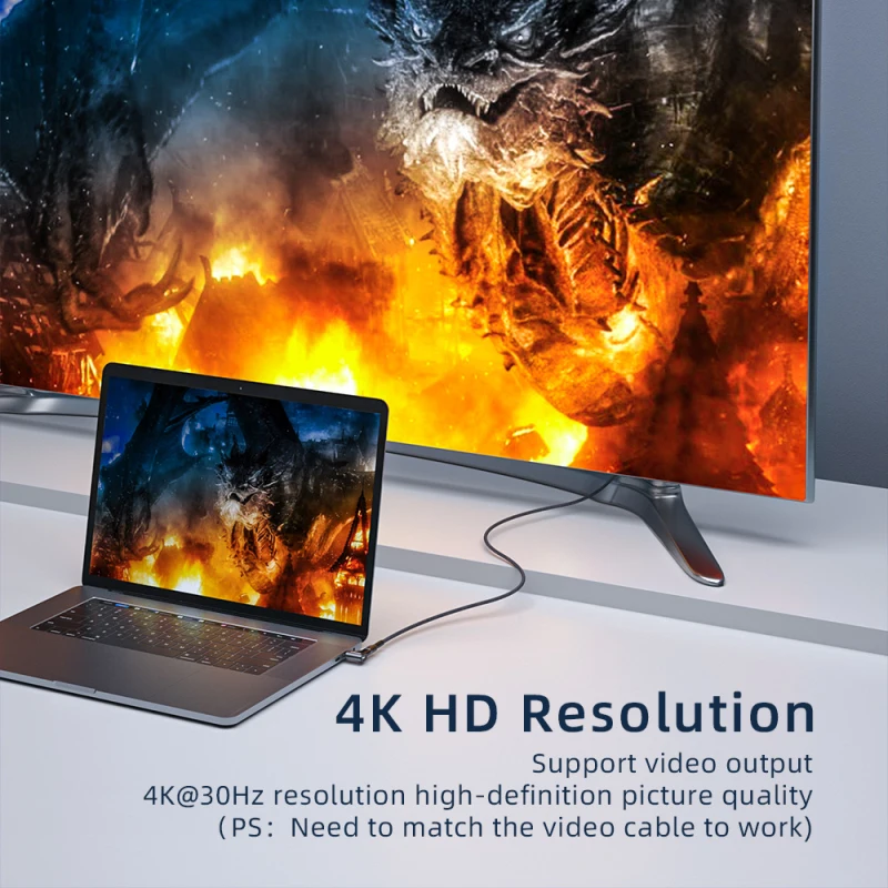 Магнитный адаптер USB C 24-контактный с магнитом на 3 1 поддержка 100 Вт PD данные 10