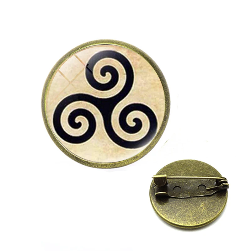 Прямая поставка модные броши для подростков волка трискелета символ сельтики