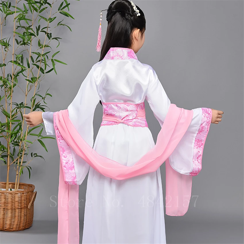 Традиционное китайское платье ханьфу для девочек детский элегантный