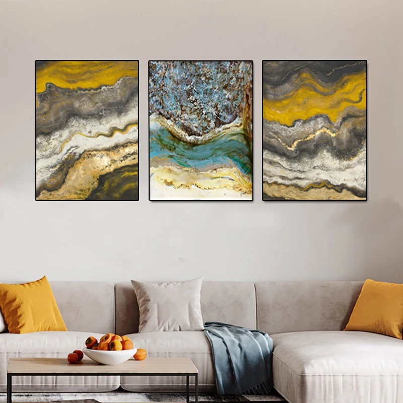 

Creativity Golden Cloudy Print Canvas Painting Abstract Art Landscape Posters Wall Art Pictures for Living Room Home Decor