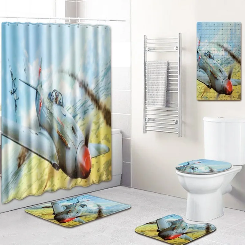 

Bath Mat Shower Mat Mildew-Proof Shower Curtain Kitchen Absorbent Non-Slip Bath Mat Toilet Cover Mat Carpet