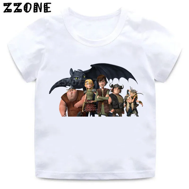 Футболка с рисунком аниме Как приручить дракона для мальчиков и девочек детская