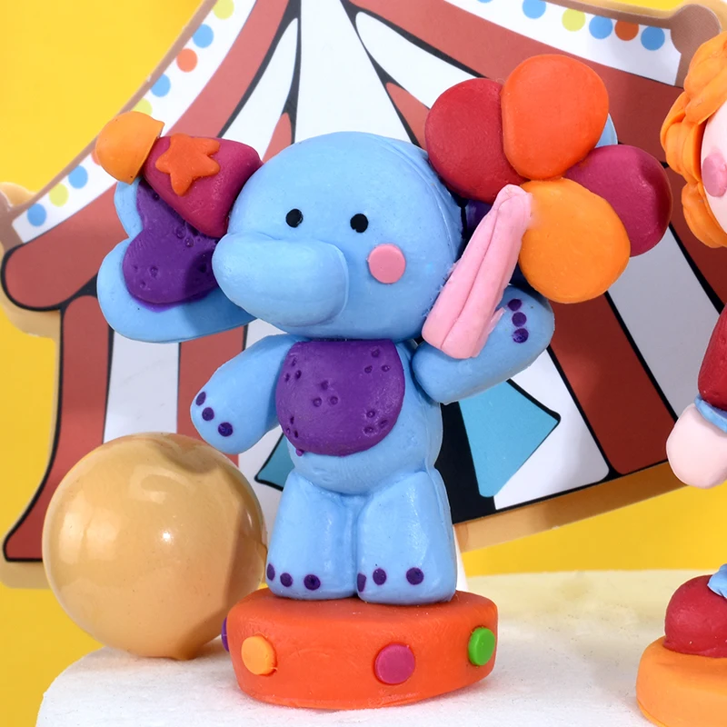 Льва слон Цирк клоун торт топперы ветряная мельница мальчик девочка товары для