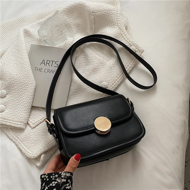 

Retro Fashion Women's Bag 2021 New Wave Autumn Korean Version of One-shoulder Small Square Bag Simple Texture Messenger Bag