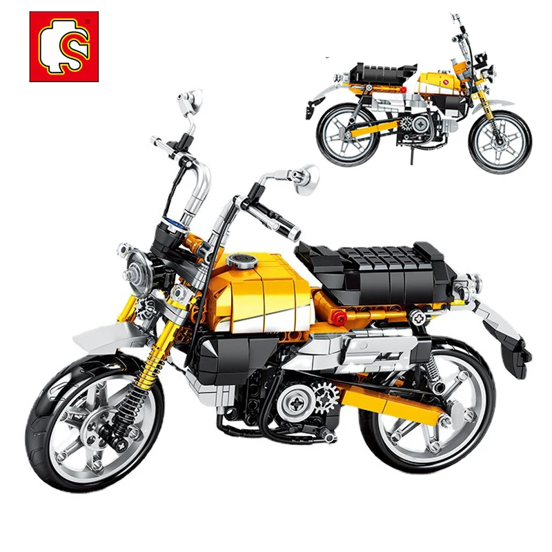 451 шт. Детский конструктор городской мотоцикл|Блочные конструкторы| |