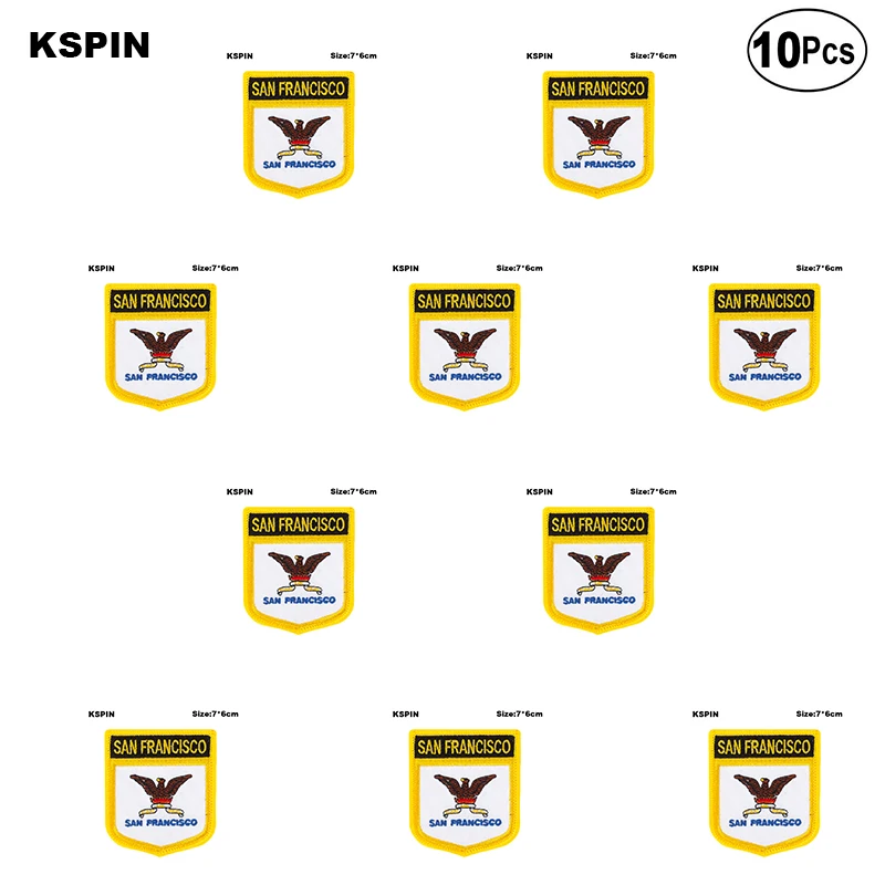 Патчи с вышивкой флагом Сан-Франциско патчи термоклейкой пилой аппликации для