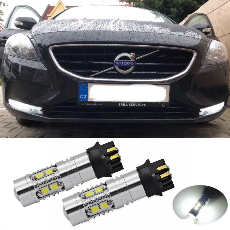 2 шт. светодиодные лампы PW24W Canbus для указателей поворота Volvo XC60 S60|Сигнальная лампа|