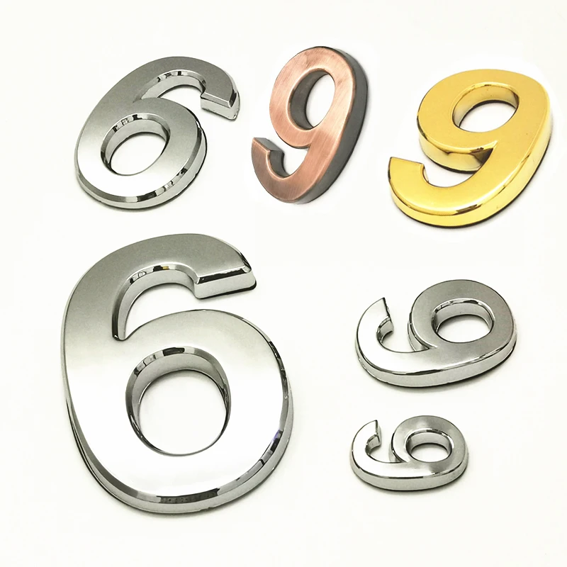 

Numeral Door Plate House Numbers Drawer Sign Plating Gate 1pc 3D Digits 0 to 9 Plastic Tag Hotel Home Sticker Address Door Label
