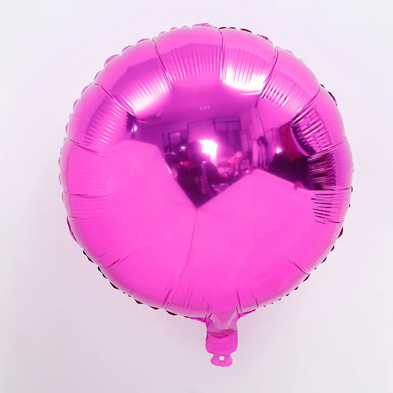 5 шт./лот 18 &quotкруглые золотые серебряные одноцветные фольгированные шары для