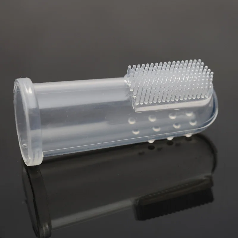 

1 Pcs Super Soft Pet Finger Toothbrush Teddy Dog Brush Addition Bad Breath Tartar Teeth Care Dog Cat Cleaning Supplies