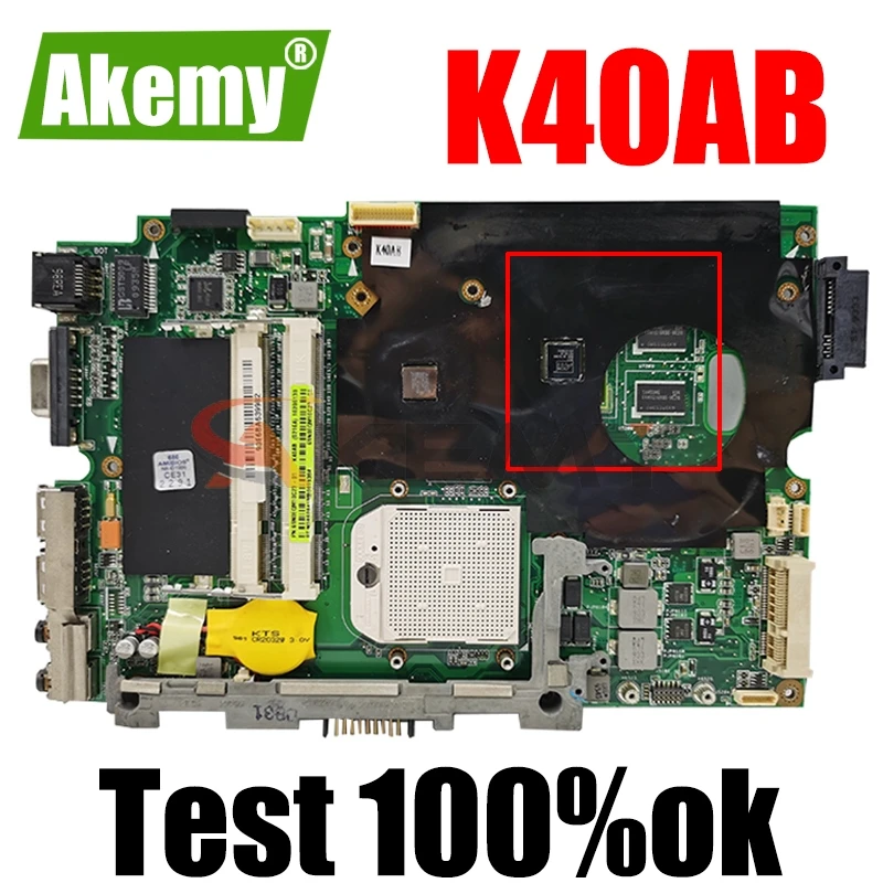 Akemy K40AB материнская плата для ноутбука For Asus K40AD K40AF K50AB K50AD K50AF K40IJ K5IJ K40 K50 тестовая