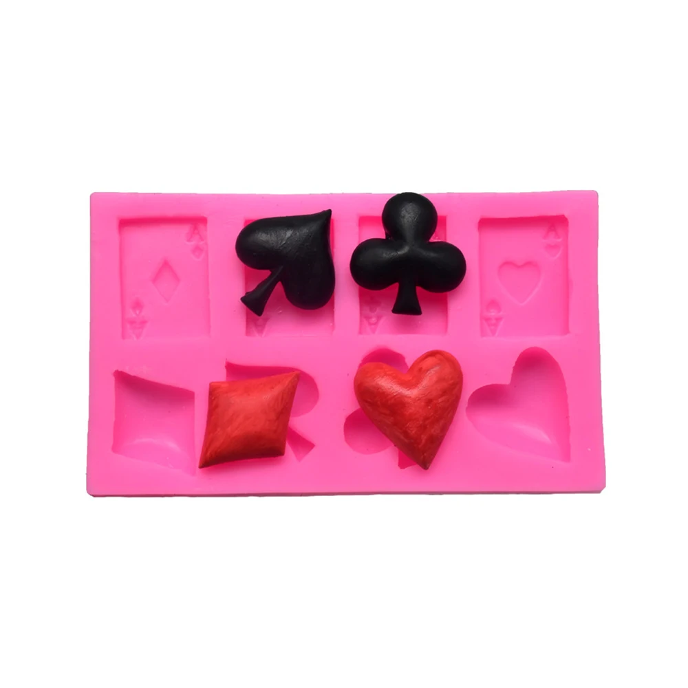 Силиконовая форма для покерного печенья шоколада игральные карты помадки