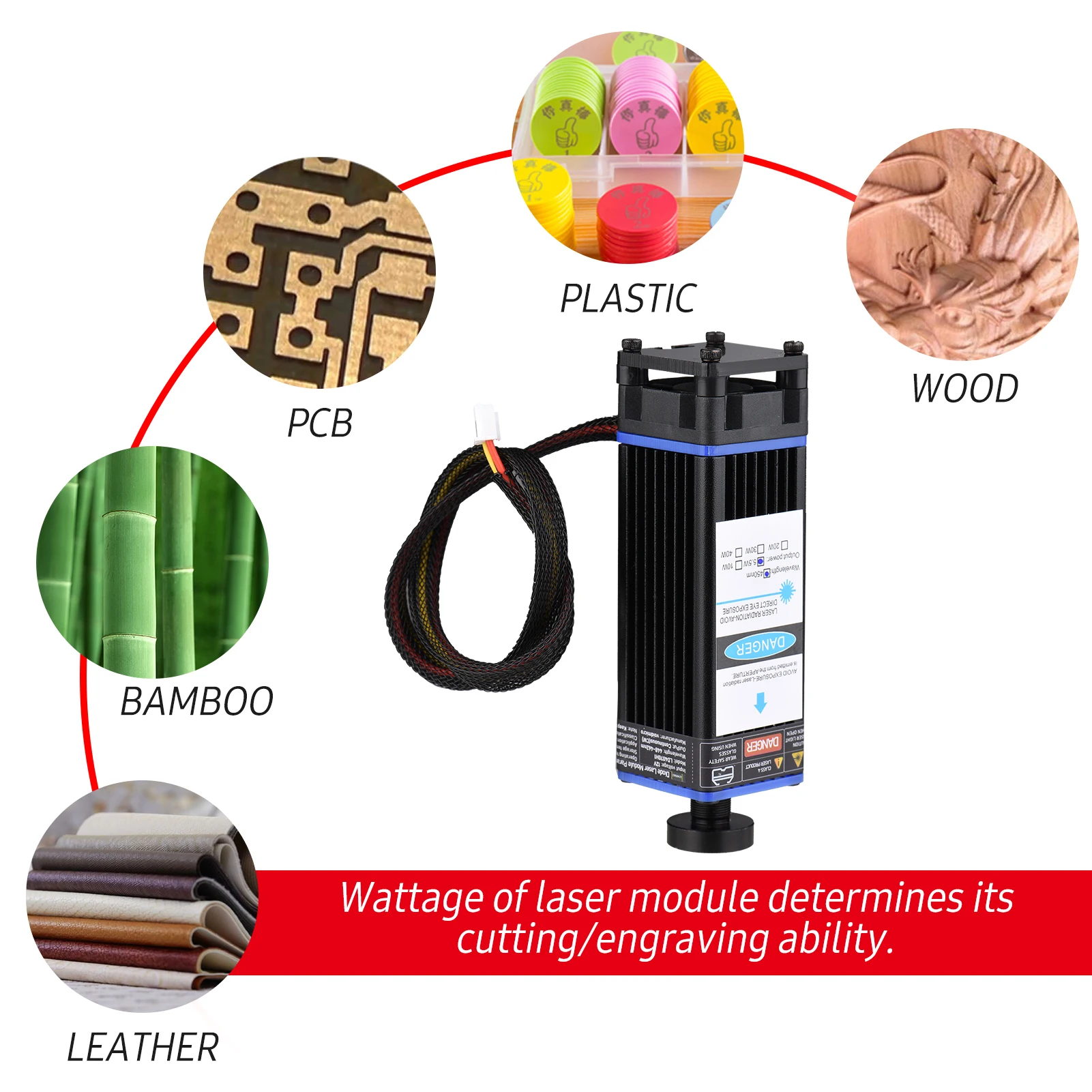 Лазерный гравировальный станок 40 вт 450 нм фиксированное фокусное расстояние