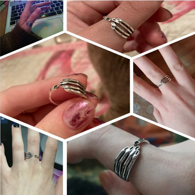 Kinitial античное кольцо для пальцев женщин и девушек ювелирные изделия открытые