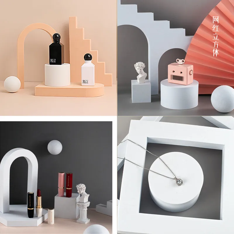 INS ветрозащитная сетка красный куб реквизит для фотосъемки украшение Белый